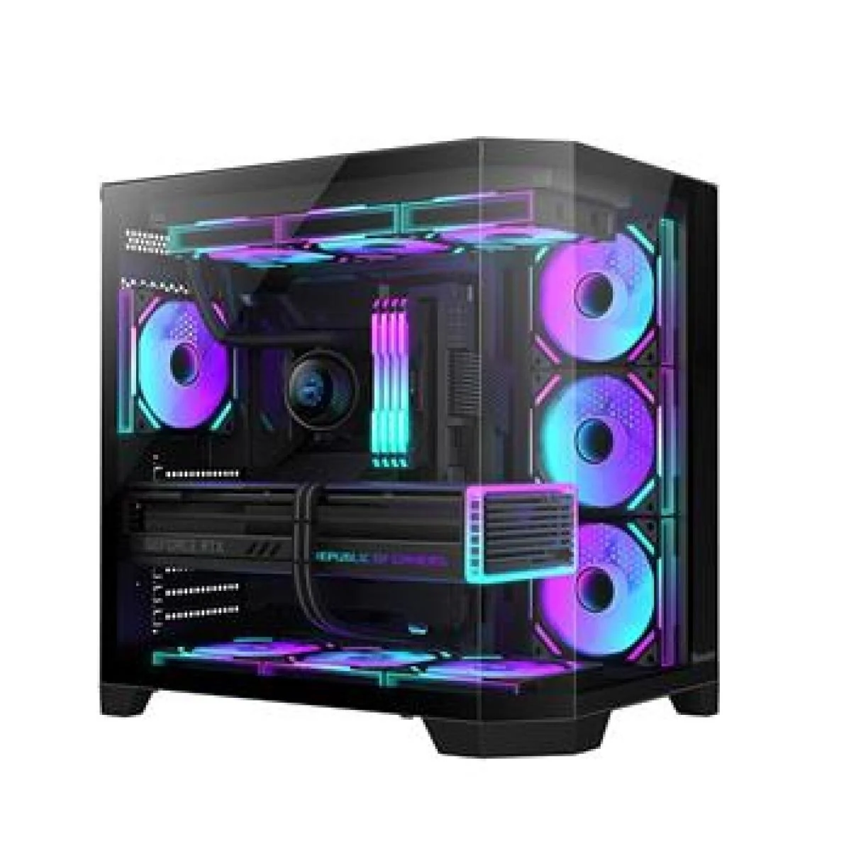 Huntkey S970 Blizzard Max Ice Blade Edition Empty Gaming Case -Black view 1