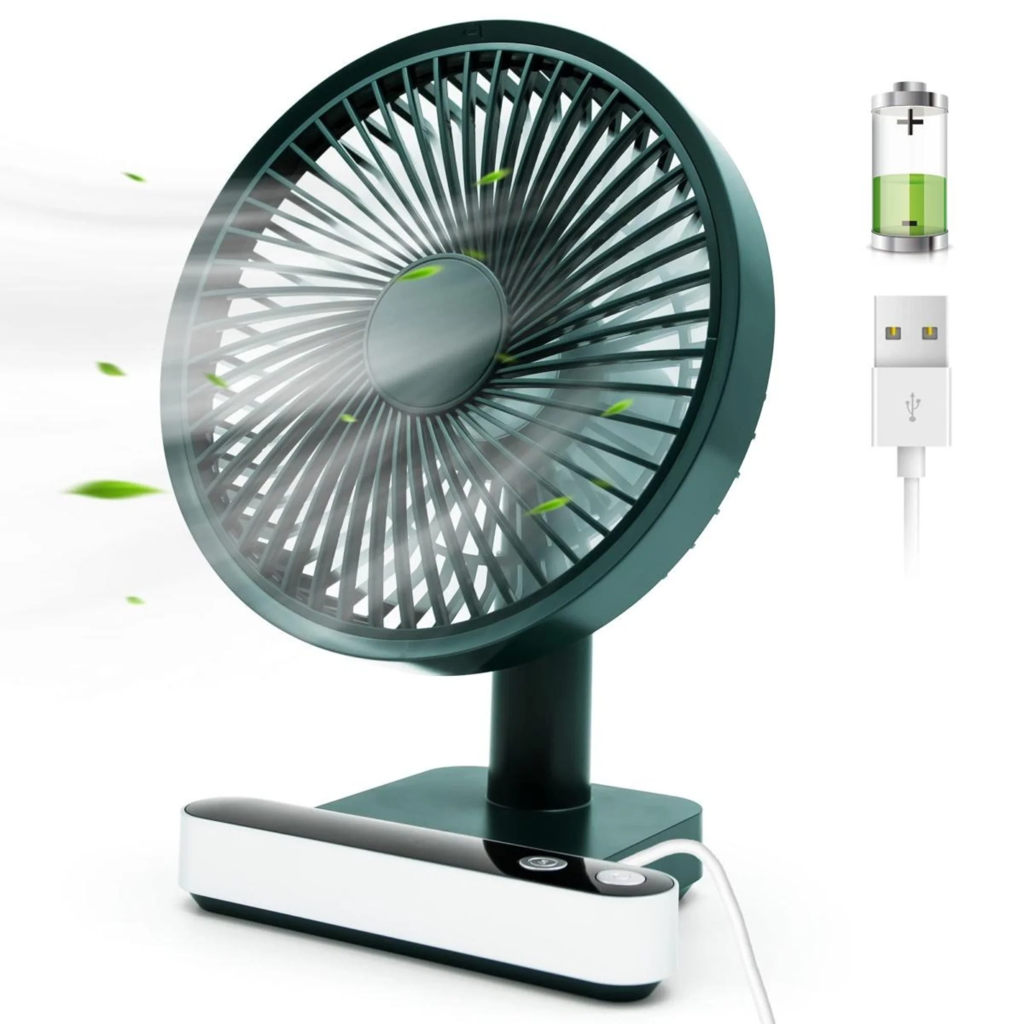 Portable 4 Wind Speed Rechargeable USB Desktop Fan 4W