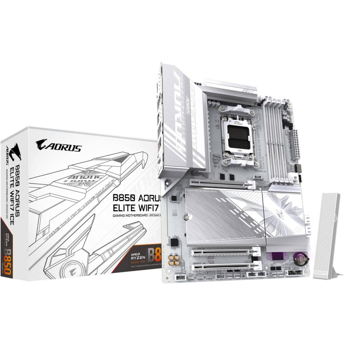 GIGABYTE B850 AORUS ELITE WIFI7 ICE White ATX Motherboard