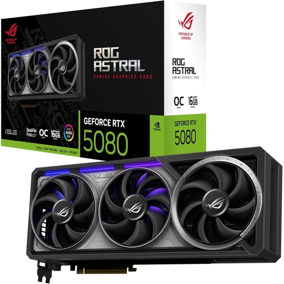 ASUS ROG Astral GeForce RTX 5080 16GB GDDR7 OC Edition - Graphics Card view 1