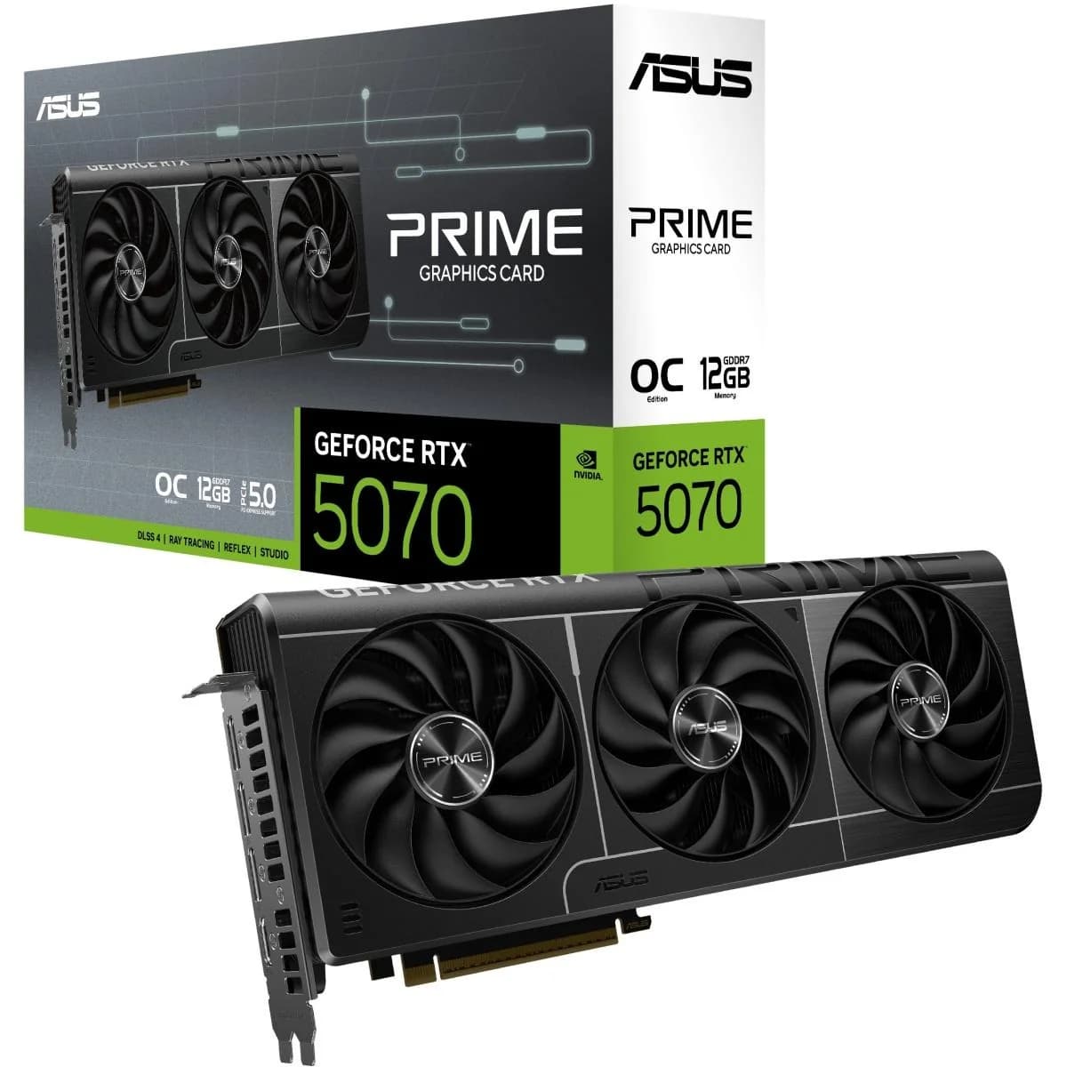ASUS PRIME Gaming GeForce RTX 5070 OC Edition 12GB GDDR7- Graphics Card Black