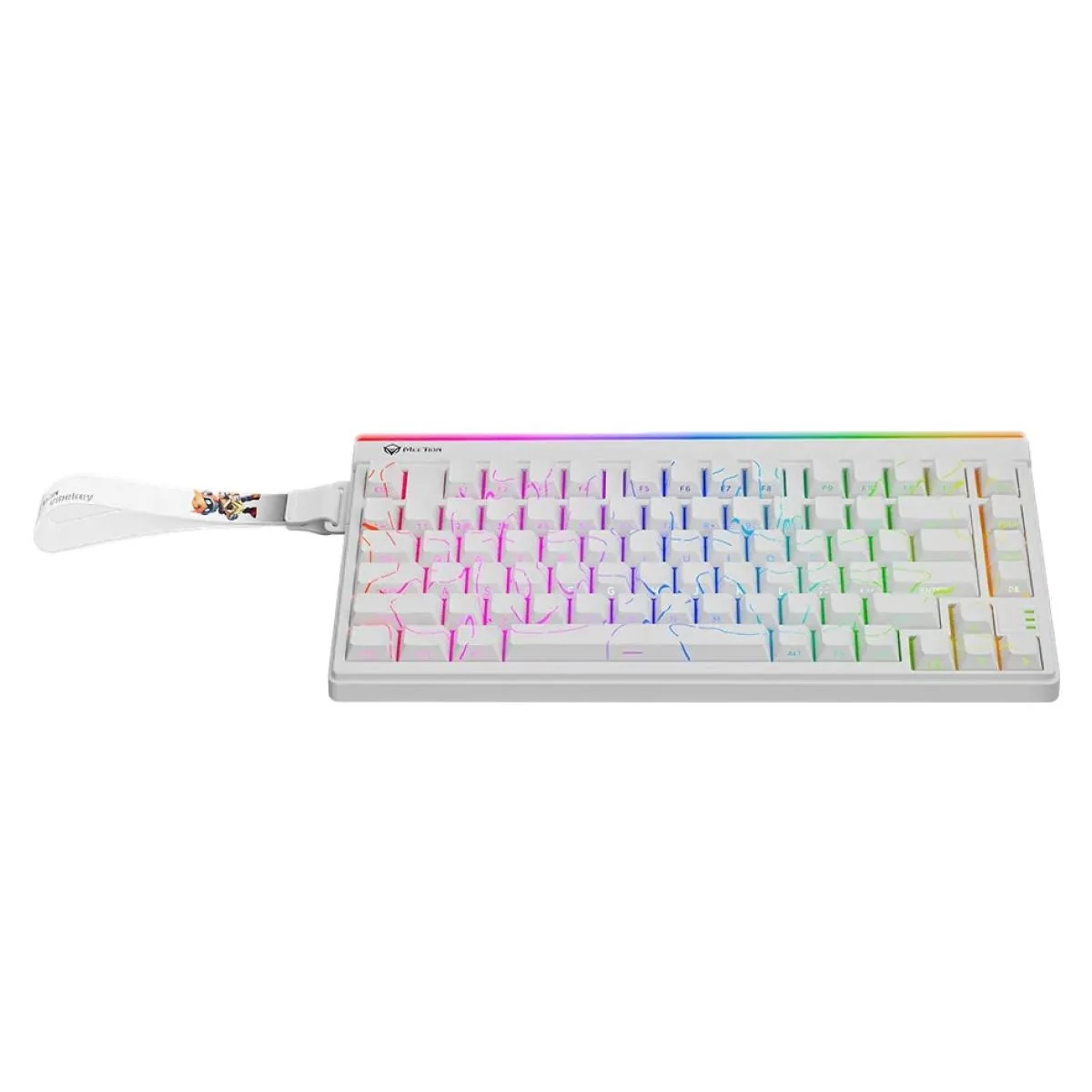 Meetion VibeKeyB75 Compact 75% Wireless Membrane Gaming Keyboard -White view 1