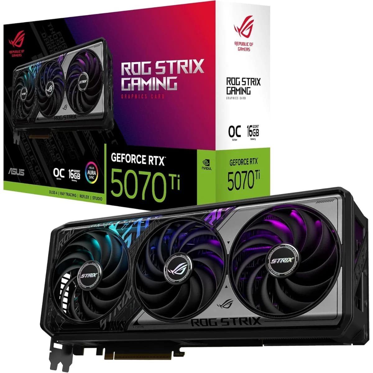 ASUS ROG Strix GeForce RTX 5070 Ti 16GB GDDR7 OC Edition - Graphics Card view 1