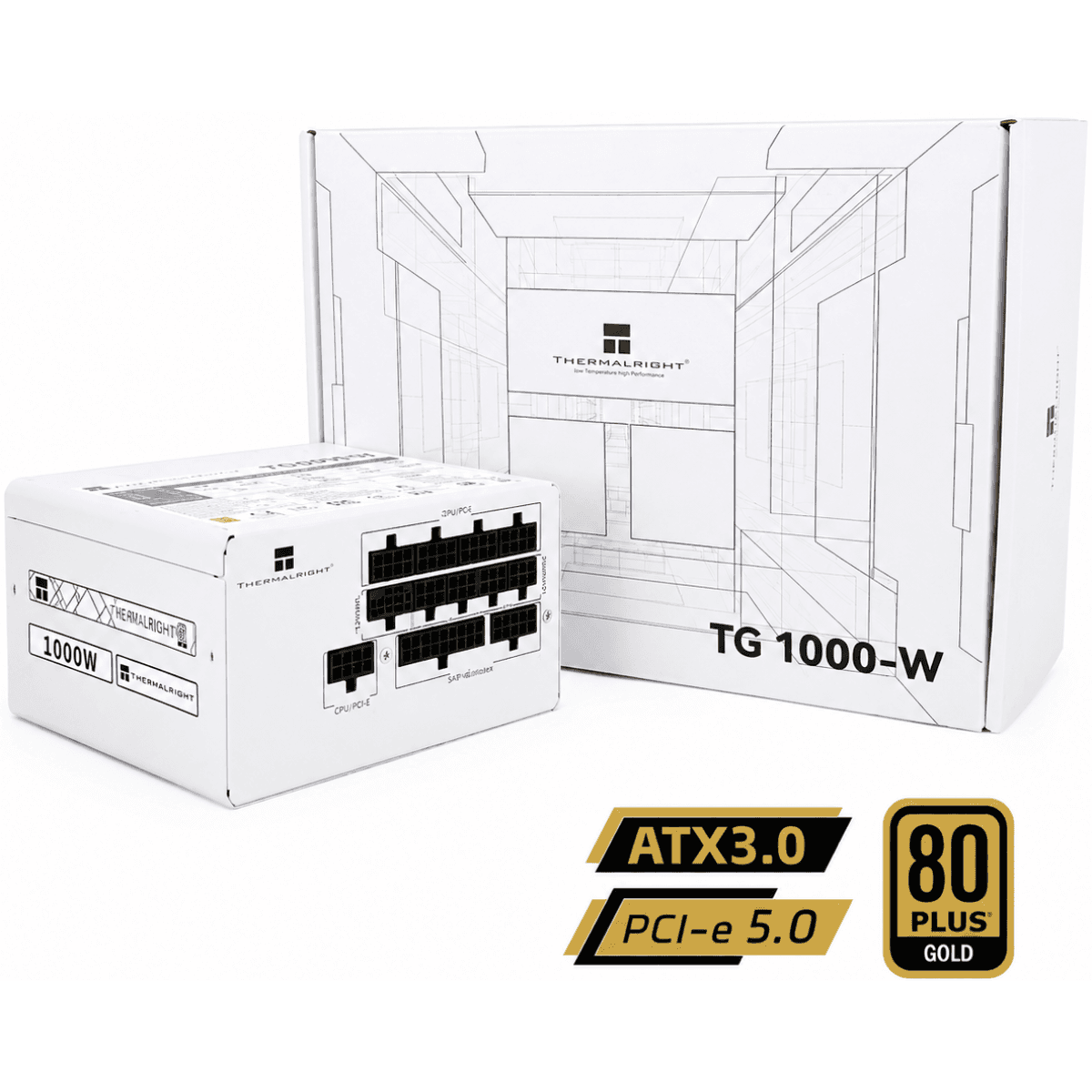 Thermalright TG-1000-W 1000W Gold Full Modular White Power Supply view 1