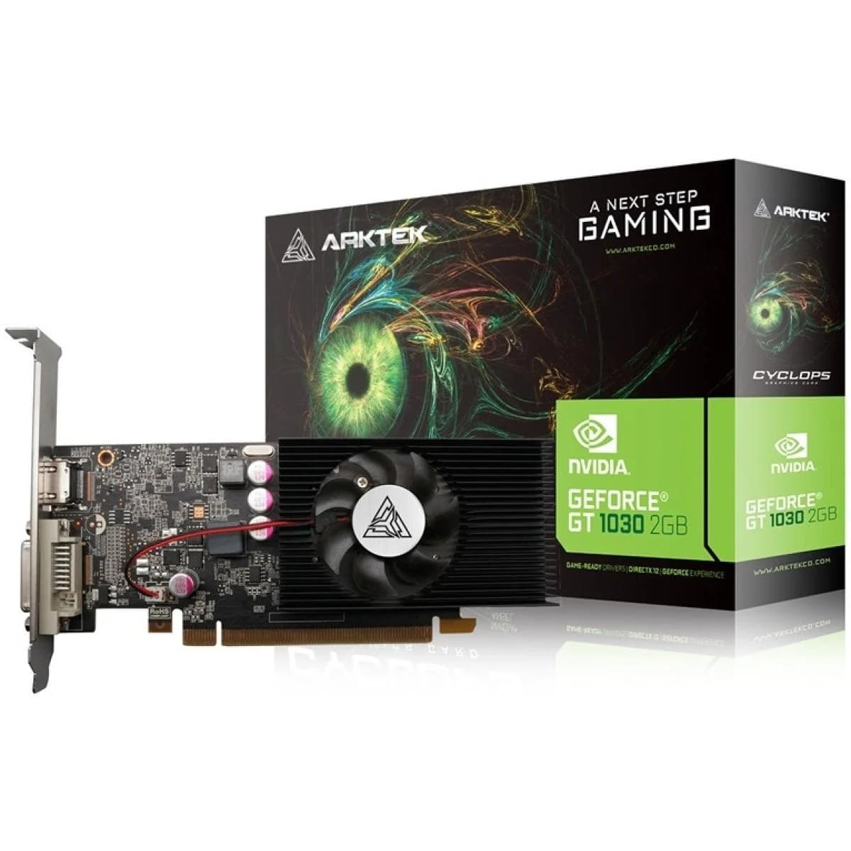 ARKTEK Cyclops Geforce GT 1030 2GB GDDR5 - Graphics Card view 1