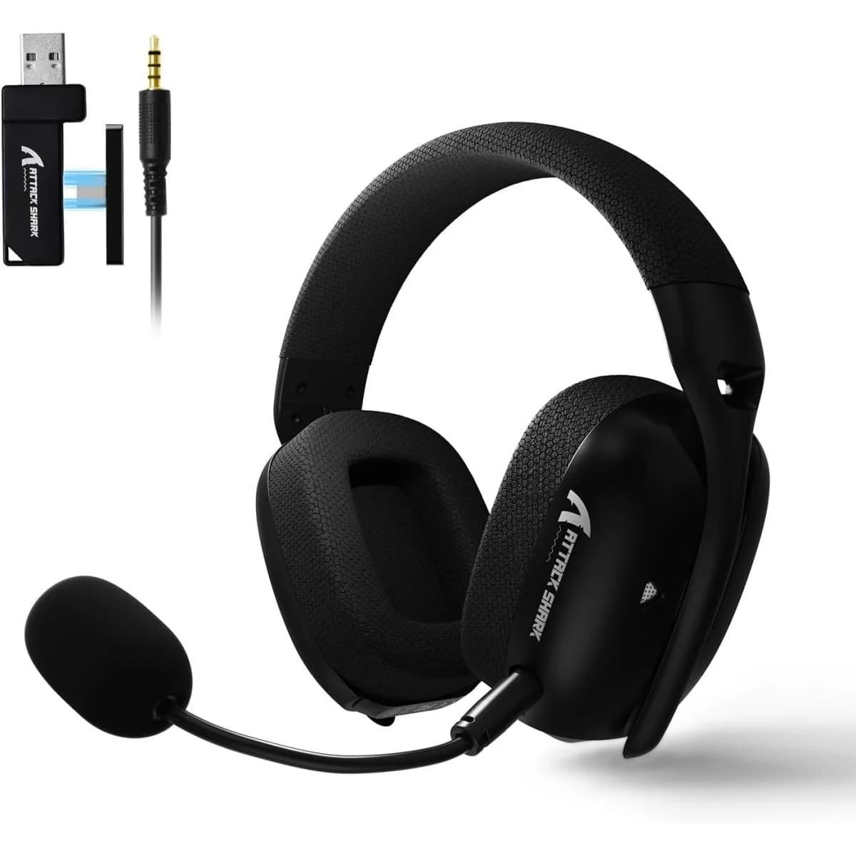 ATTACK SHARK L80PRO Tri-Mode Wireless Gaming Headset with Dual Microphone - Black