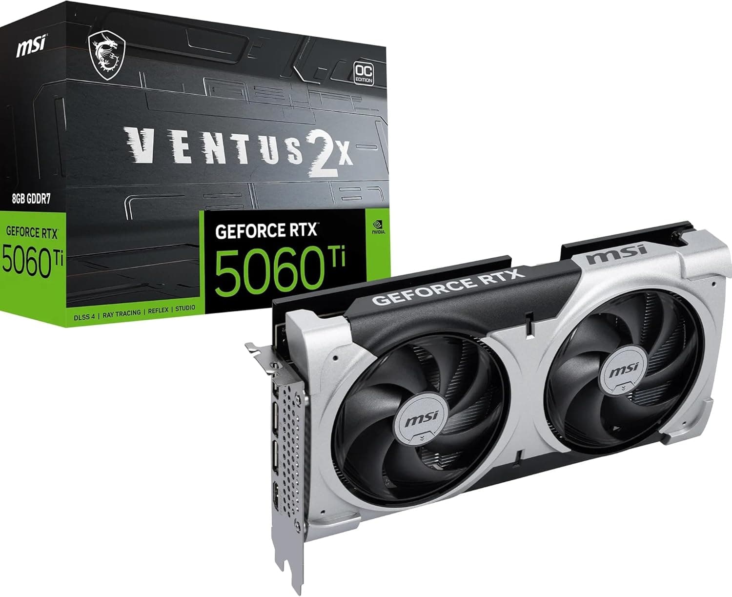 MSI GeForce RTX 5060 Ti 8G SHADOW 2X OC PLUS 8GB Graphics Card