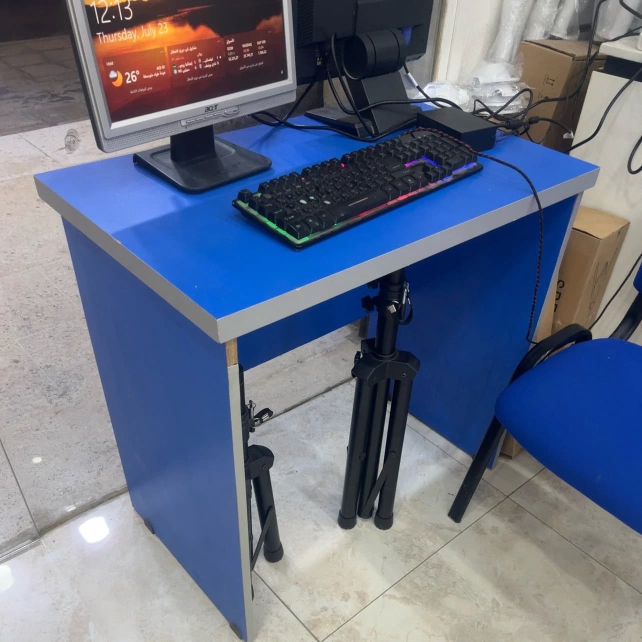 Computer Desk with Office Chair view 1