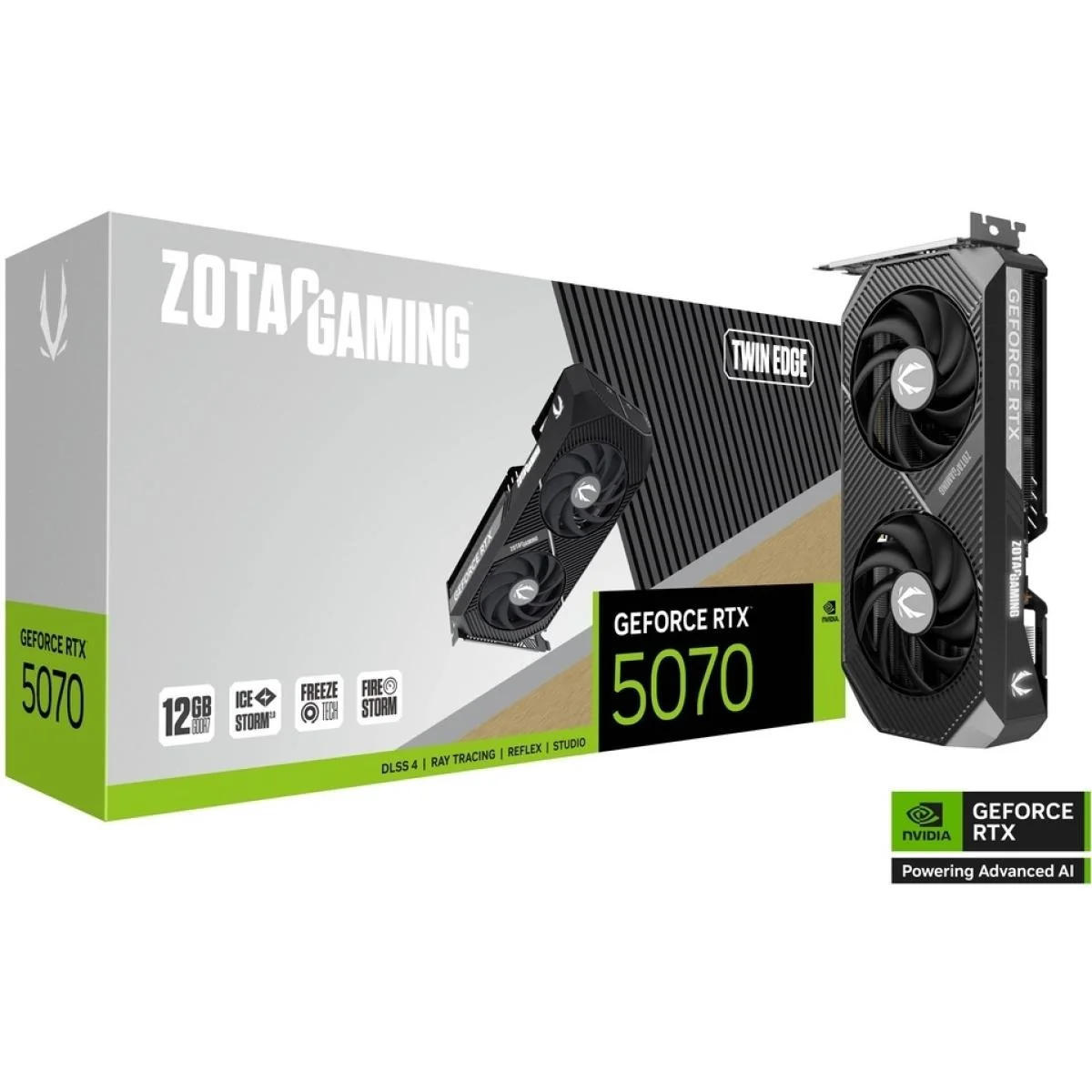 ZOTAC GAMING GeForce RTX 5070 Twin Edge 12GB GDDR7 - Graphics Card view 1