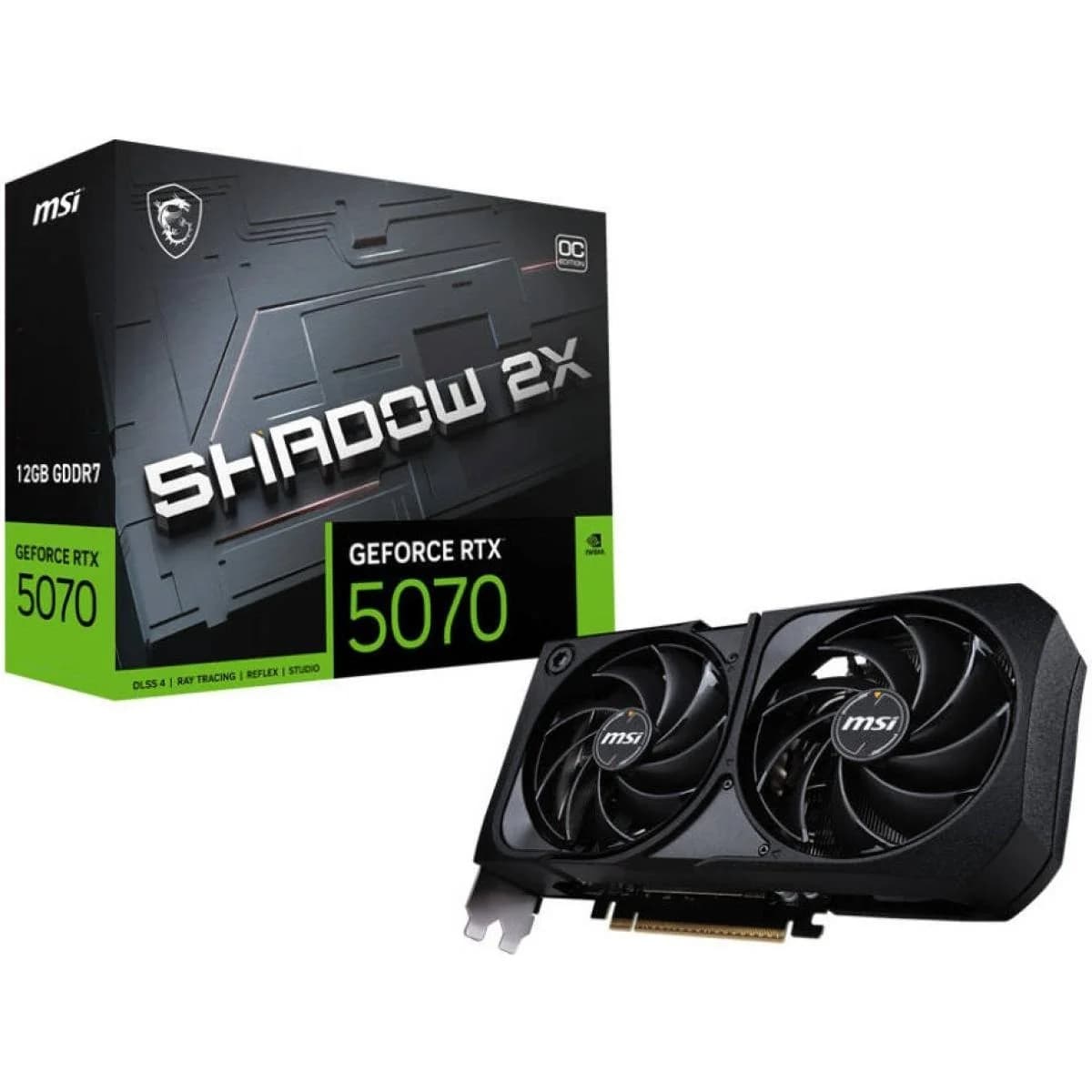 MSI GeForce RTX 5070 SHADOW 2X OC 12GB GDDR7- Graphics Card view 1