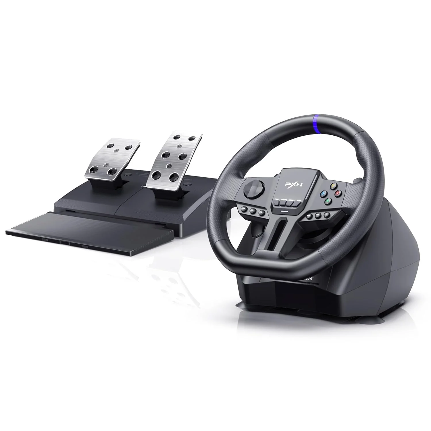 PXN V900 GEN2 Racing Wheel – 270°/900° USB Steering Wheel with Hall‑Effect Pedals view 1